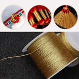 1 x RAW Customer Returns 2 Rolls Metallic Cord 0.4mm 50m Gold Silver Cord Craft Cord Golden Thread for Wrapping Paper Decoration Crafts Hanging Card DIY Craft - RRP €20.4