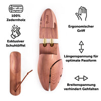 1 x RAW Customer Returns Blumtal - TEST WINNER - Women s and men s premium shoe trees made of cedar wood including shoe horn, shoe stretcher with ergonomic design - 1, 2 or 5 pairs - RRP €45.37