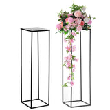 1 x RAW Customer Returns Nuptio Plant Stand Black Vase - 2 Flower Vases 100cm High for Centerpieces Wedding Tables Display Columns Metal Flower Stand Indoor Corner for Living Room Home Decorations - RRP €67.86