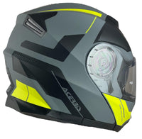 1 x RAW Customer Returns ACERBIS Serel Helmet 22.06 Black and Yellow Flour Size L 59 60 Modular Helmet with Sunglasses Fully approved - RRP €108.19