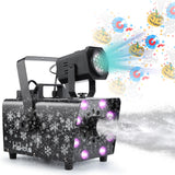 1 x RAW Customer Returns Hakuta Upgrade 800W Snow Machine with 8 LED RGB Lights, LED Projection and 2 Wireless Remote Controls, Perfect for Christmas, Halloween, Parties, Wedding and DJ Stage - RRP €90.74