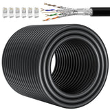 1 x RAW Customer Returns LAN Cable Cat 7 Network Cable 80 Meter Installation Cable Shielded SFTP Ethernet Cable Outdoor Indoor WiFi Cable High Speed -10Gbps 600MHz Rj45 Gigabit Internet Patch Cable 80m Black Anti-Interference - RRP €81.95