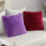 1 x RAW Customer Returns MIULEE Set of 2 Cushion Covers Artificial Fur Sofa Cushions Decorative Throw Pillows Cuddly Pillows Plush Pillows Cozy Couch Cushions Super Soft Pillows Fluffy Cushion Cover for Sofa 50 x 50 cm Purple - RRP €19.2