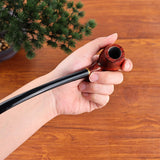 1 x RAW Customer Returns Joyoldelf Tobacco Pipe Set, Tobacco Pipe Long-Stem Pear Wood Pipe with Pipe Holder , 3-in-1 Scraper, Pipe Filter, Plug, Metal Ball and Exquisite Gift Box - RRP €32.26