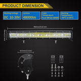 1 x RAW Customer Returns RIGIDON 23 Inch 58 cm 480W LED light bar and 12v wiring kit, LED light bars for off road truck car ATV off-road 4x4 vehicles, 6000K driving lamp, Waterproof - RRP €64.99