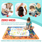 5 x RAW Customer Returns ALLCELE Aqua Water Doodle Mat from 1 2 3 4 5 6 Years Old Boy Girl, Magic Doodle Painting Mat 100 x 70 cm XL Drawing Painting Mat for Children Baby Toddler - RRP €93.8