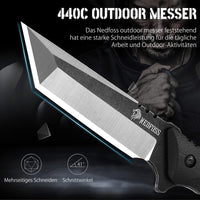 1 x RAW Customer Returns NedFoss DRAGON outdoor fixed knife with fire steel, 10.8cm full tang outdoor knife, Tanto knife with Kydex holster, hunting knife with G10 handle, ideal belt knife, elegant survival knife - RRP €45.35