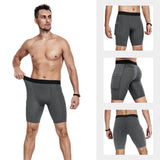 1 x RAW Customer Returns Niksa Men s Compression Shorts, 3 Pack, Men s Compression Underwear, Sports Shorts with Pockets, White Gray Black, M - RRP €25.2