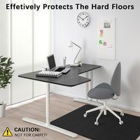 1 x RAW Customer Returns Floor protection mats for office chairs underlay for desk chairs multi-purpose floor protection underlay for office chairs, hard floors, tiles black 140x160cm  - RRP €50.4