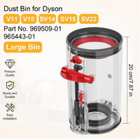 1 x RAW Customer Returns RUKHOOL Dust Bin for Dyson V11 V15 Container Spare Parts SV14 SV15 SV22 Accessories Vacuum Cleaner Dustbin Dust Box Assembly Part Number 970050-01 and 965443-01 - RRP €39.34