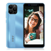 1 x RAW Customer Returns Xgody Android Phone, 5.5 inch Smartphone, Cheap 1GB 16GB 128GB Expandable, Quad Core Android 9, 2500mAh Battery, Camera 5MP 5MP, Dual SIM, Face ID 3G Blue  - RRP €21.6