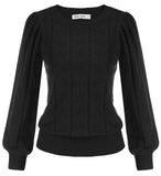 1 x RAW Customer Returns Pullover women s sweater women s long sweatshirt fashion knitted jumper CL834-1 L - RRP €35.64