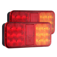 1 x RAW Customer Returns EYPINS 2x universal tail lights, rear lights, brake light, trailer lighting, license plate lighting, 24 LED IP65 for 12V trailer, vehicle, truck, caravan, boat, van E-Mark E11  - RRP €31.99