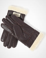 1 x Brand New YISEVEN Women s Winter Sheepskin Lambskin Leather Gloves Mittens Wool Cuffs Driving Heated Warm Thick Fur Sherpa Lined Merino Soft Wool Lining Furry, Wine Red M - RRP €37.99