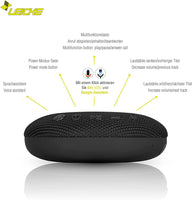 1 x RAW Customer Returns LEICKE Bluetooth Speaker DJ Roxxx IPX7 Waterproof Portable Outdoor Speaker Wireless Music Box with MaxSound Bass Compatible with Siri and Google Assistant - RRP €23.71