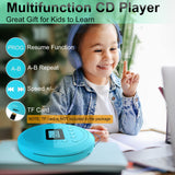 1 x RAW Customer Returns NEW 2023 Portable CD Player with Speaker, CD Player Portable, Rechargeable Discman CD Player for Car Children, Anti-Skip CD Player Small with Headphones for Audiobooks Listening to Music - RRP €65.53