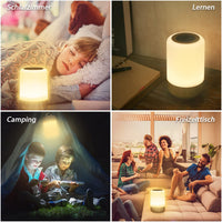 1 x RAW Customer Returns G rvitor LED Bedside Lamp Touch Dimmable, Table Lamp Battery Operated 8 Colors and 3 Modes, Wood Grain Night Light Battery USB Charging with Timing Function for Bedroom Living Room - RRP €19.91