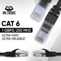 1 x RAW Customer Returns Mr. Tronic 25m Cat 6 Ethernet Cable, LAN Network Cable with RJ45 Connectors for a Fast and Reliable Internet Connection, AWG24 Connection Cable Internet Cable UTP Cat6 CCA 25 Meters, Black  - RRP €20.71