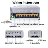 1 x RAW Customer Returns Transformer DC 12V 50A 600W power supply transformer switch power supply 230V AC to DC power supply 12V 50A transformer industrial 12V 600W for LED light bar CCTV camera security system radio SMPS 110V 220V - RRP €37.37