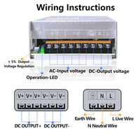 1 x RAW Customer Returns DC 60V 10A 600W power supply 230V AC to DC 60Volt switch power supply transformer power supply adapter for transformer 60V 10A 600W drive sensor system lamp meter controller servo electric motor and more 60V device - RRP €34.6