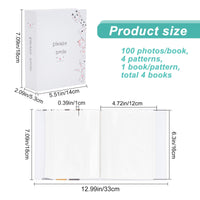 1 x Brand New CRASPIRE 4 Pack Small Photo Albums with 4 Patterns, Picture Photos, Memorial Book Sets for 65x20 mm, 100 Photos, Animal and Rocket Pattern, for Birthday, Christmas, Photo Albums, Wedding Anniversary - RRP €20.4