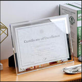 1 x RAW Customer Returns Houstimi 2 Pack Silver A4 Picture Frame Certificate Frame 21x29.7cm Glass Document Frame Diploma Graduation Poster Frame Photo Display Stand for Table Top - RRP €26.47