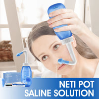 32 x Brand New Neti Pot Sinus Rinse Nasal Wash Jar 300ml Sinus Rinse Kit with 30 Pack Salt Stickers and Thermometer for Adults Kids - RRP €503.36