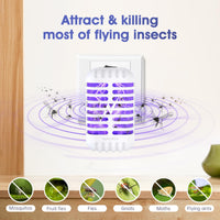 1 x RAW Customer Returns Insect killer, 2Pack mosquito repellent electric, 1000V insect killer mosquito repellent socket UV insect trap fly trap, electric insect mosquito trap indoors for flies, mosquitoes, moths - RRP €33.26