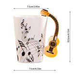 1 x RAW Customer Returns Guitar Shaped Ceramic Mug, 240ml Guitar Shaped Coffee Mug, Creative Coffee Mug, Interesting Coffee Mug, Cute Water Mug, Coffee Mug for Gift - RRP €17.09