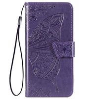 1 x Brand New DOINK Butterfly Cover for Realme 8i Narzo 50 4G , Premium PU Leather Case with Card Slot - Dark Purple - RRP €10.8