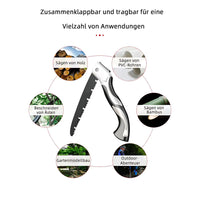 2 x RAW Customer Returns HKDZ folding saw outdoor, branch saws with safety lock, hardened SK5 saw blade 210mm, folding saws for garden, camping, bushcraft, folding branch saw, outdoor saw - RRP €30.24