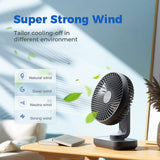 1 x RAW Customer Returns OCOOPA USB Fan Ultra Quiet - 4000mAh Table Fan, 4 Speeds, Mini Fan for Desk, Home and Office, Black - RRP €25.99