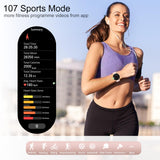 1 x RAW Customer Returns Fsdibst Smartwatch Women with Telephone Function, 1.43 Amoled Touchscreen, 7-9 Days Long Battery Life, IP67 Fitness Watch Heart Rate Monitor Sleep Monitor SpO2, 107 Sports Watch for iOS Android Rose  - RRP €43.32