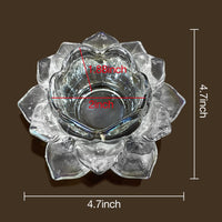 3 x Brand New Eywamage Heavy Glass Crystal Lotus Tea Votive Candle Holders Set of 4 - RRP €61.2