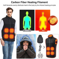 1 x RAW Customer Returns Rescien Heated Vest for Men and Women, Heated Vest, USB Charging, with 13 Heating Zones, Heated Vest and 3 Temperature Levels, S M , M - RRP €47.33