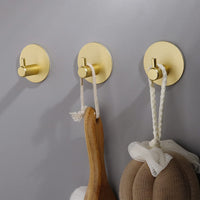 1 x RAW Customer Returns ChangWanna  Hooks Self-Adhesive Gold - Pack of 4 Towel Hooks Wall Hooks Clothes Hooks for Sticking Strong Without Drilling Stainless Steel, Adhesive Hooks  Hooks Adhesive Hooks for  Kitchen Door - RRP €15.12