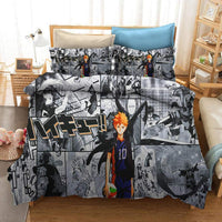 1 x Brand New SK-PBB Bed Linen 3D Anime Duvet Cover Set 100 Polyester Fiber Bedding Set Microfibre Duvet Cover with Zip, Gifts for Children Haikyuu6.200 x 200 cm 80 x 80  - RRP €20.4