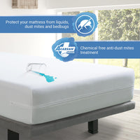 1 x RAW Customer Returns Velfont - Mattress protector 120x200 cm Anti-mite Adjustable mattress cover and with zipper Oeko-TEX certified For 30cm high mattresses - RRP €29.23