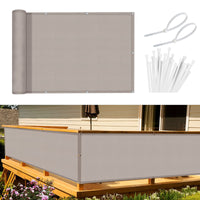 1 x RAW Customer Returns Sunnylaxx balcony privacy screen balcony cover 75x600 cm wind protection opaque balcony cover, balcony cladding, PES 170g m , wind and UV protection, with eyelets and cable ties taupe - RRP €24.0