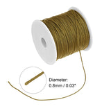 1 x Brand New sourcing map Nylon Cord DIY Making Satin Rope Craft Thread with Plastic Spool 147ft, Khaki - RRP €19.2