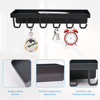 5 x Brand New OCEUMAOA Magnetic Key Rack with Shelf, Key Rack 6 Hooks Key Box Key Rack Key Holder Without Drilling Key Storage for Apartment Wardrobe Kitchen Cutlery - RRP €51.65