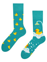 1 x RAW Customer Returns Dedoles Socks Unisex Women Men Children Cotton Socks with many different funny left right designs, colour Turquoise, design Ducks, size 43-46 - RRP €24.0