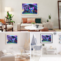 1 x Brand New NAIMOER Stitch Diamond Painting, 5D Stitch with Dragon Diamond Painting Kits Pictures for Adults, DIY Animals Diamond Painting Diamond Painting Children Pictures Set 30 x 40 cm for Wall Decor - RRP €8.05