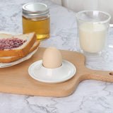 1 x RAW Customer Returns ComSaf Egg Cup White 6 Pieces, White Porcelain Egg Stand with Shelf, Breakfast Egg Holder Set - RRP €24.99