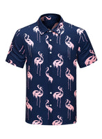 1 x RAW Customer Returns Meilicloth Hawaii Shirt Men Hawaiian Shirt Men Funky Hawaiian Shirt Casual Flamingo Hawaii Shirt Summer Beach Shirt Short Sleeve Summer Shirt B Pink XL - RRP €25.99