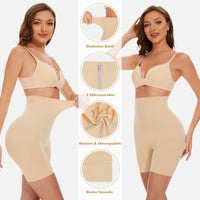 1 x RAW Customer Returns SIMIYA Tummy Control Underpants Women s High Waist Shapewear Seamless Bodice Pants with Leg Figure-shaping Bodice Pants Cotton Underwear Pants Under Dress Short Shorts Beige, S  - RRP €21.17