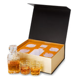 1 x Brand New KANARS Whiskey Glasses and Decanter, 800 ml Decanter with 4 300 ml Glasses for Cognac, Bourbon, Scotch, Martini, Cocktail, Exquisite Gift Box, 5-Piece Set - RRP €55.99