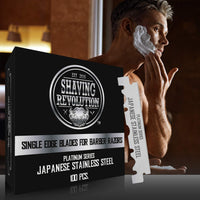 1 x RAW Customer Returns Shaving Revolution Professional Beard Blade x100 - Straight Razor Blades - 100 Count Straight Razor Blades - Stainless Steel Straight Razor Blades - RRP €8.05