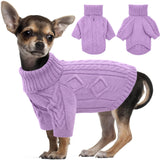 1 x Brand New Kuoser Pet Dog Sweater, Warm Winter Vest for Small Medium Dogs Puppies, Turtleneck Sweater for Cold Weather Dog Sweatshirt, Sizes XS-XXL - RRP €18.0