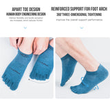 1 x RAW Customer Returns OrrinSports Toe Socks for Men Women Coolmax Running Socks Athletic Finger Socks 3 Pairs Ankle Socks Black - Size Medium  - RRP €32.99